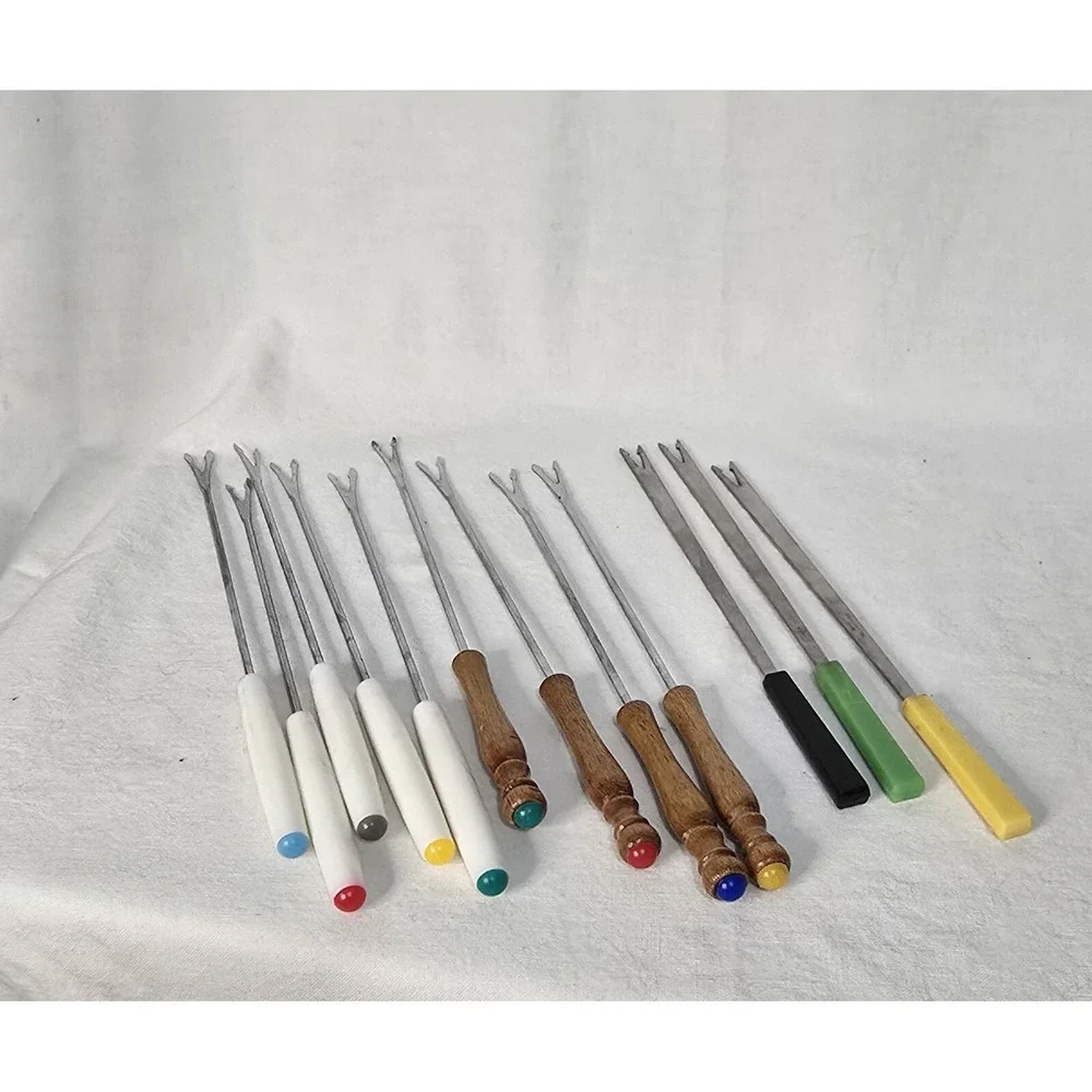 Lot Of 12‎ Vintage Fondue Skewers Forks
